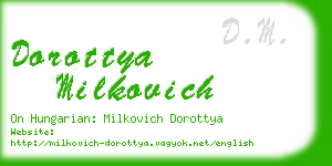 dorottya milkovich business card